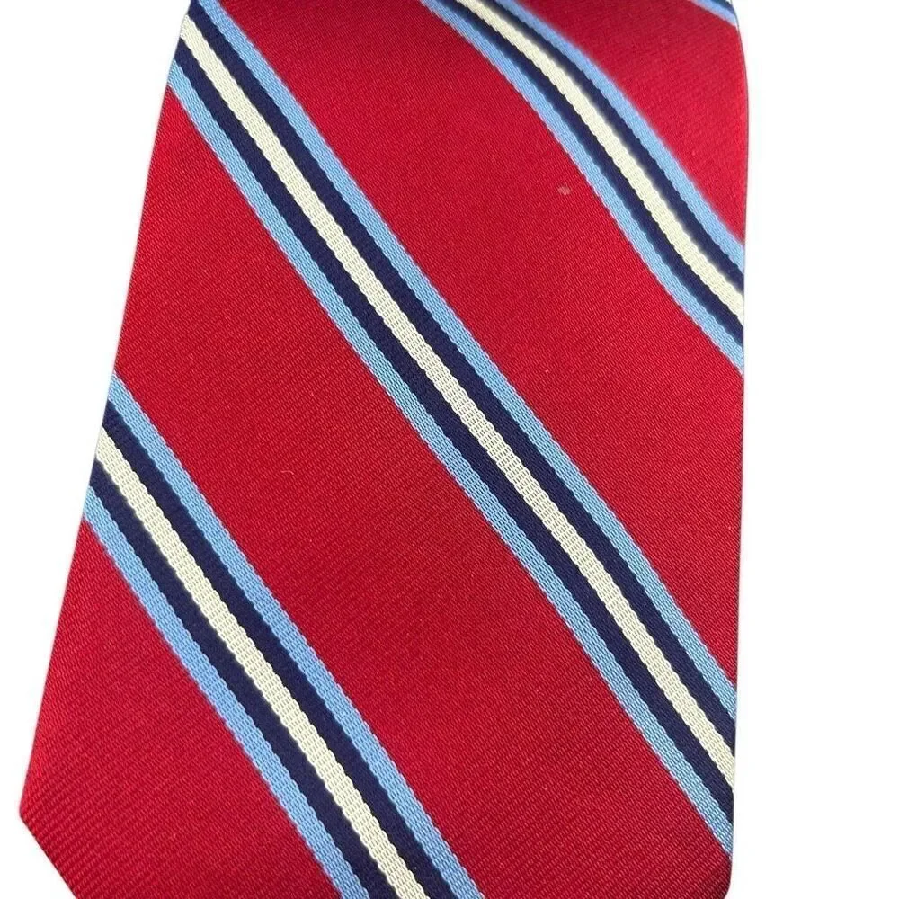 Brooks Brothers Red Blue and White Pure Silk Tie